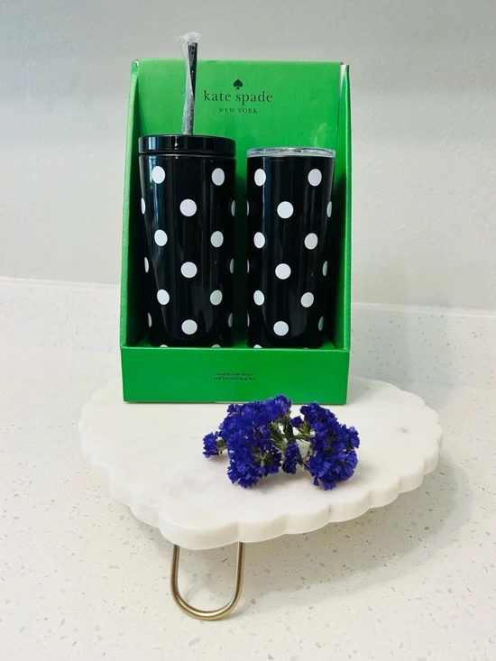 🆕♠️ Kate Spade New York Polka Dot Tumbler Set NWT✨ - Picture 2 of 11